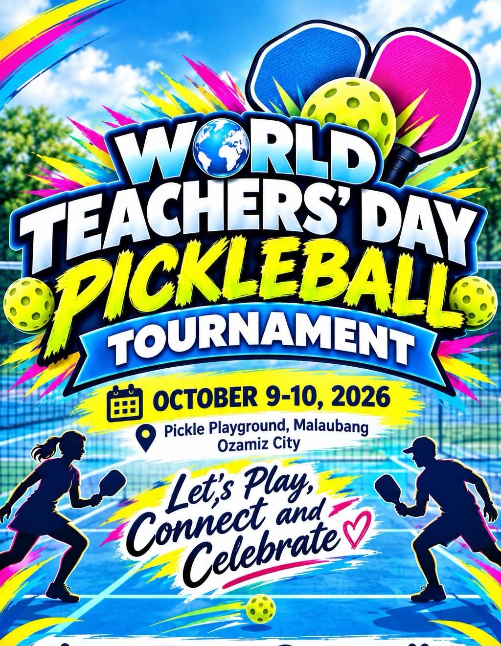 WORLD TEACHER'S DAY PICKLEBALL TOURNAMENT banner